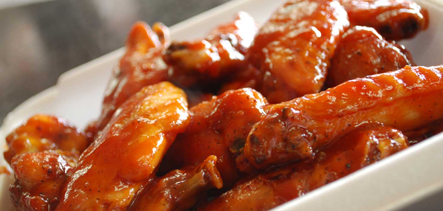 Delicious saucy chicken wings